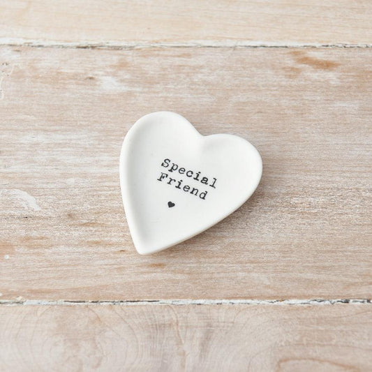 Miniature Heart Shaped Friend Trinket Dish - Peppy & Sage