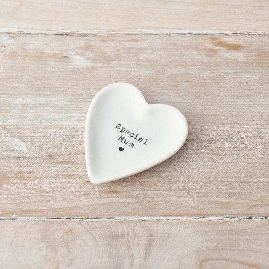 Miniature Heart Shaped Mum Trinket Dish - Peppy & Sage