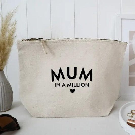 Mum in a Million ~ Large Zipped Pouch - Peppy & Sage