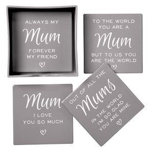 Mum Sentiment Coasters Set of 4 - Peppy & Sage