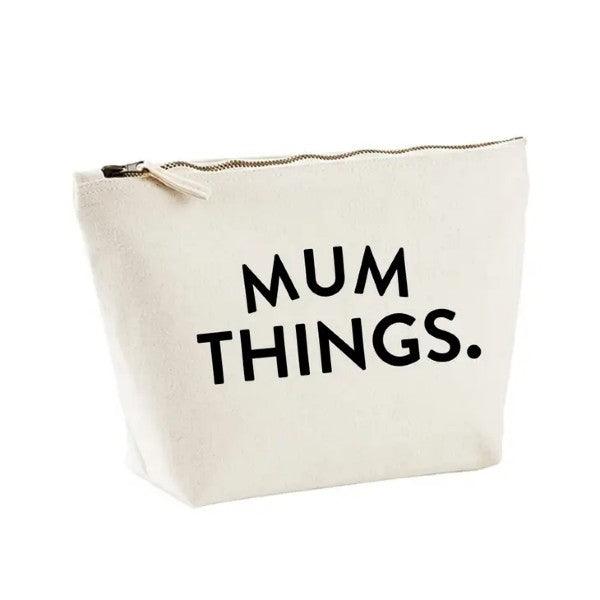 Mum Things ~ Large Zipped Pouch - Peppy & Sage
