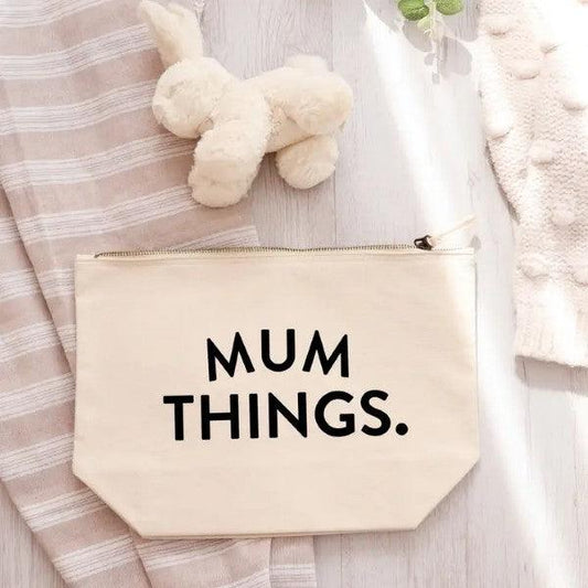 Mum Things ~ Large Zipped Pouch - Peppy & Sage