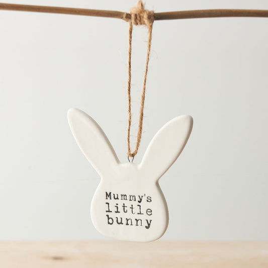 Mummy's Little Bunny Ceramic Hanging Decoration - Peppy & Sage