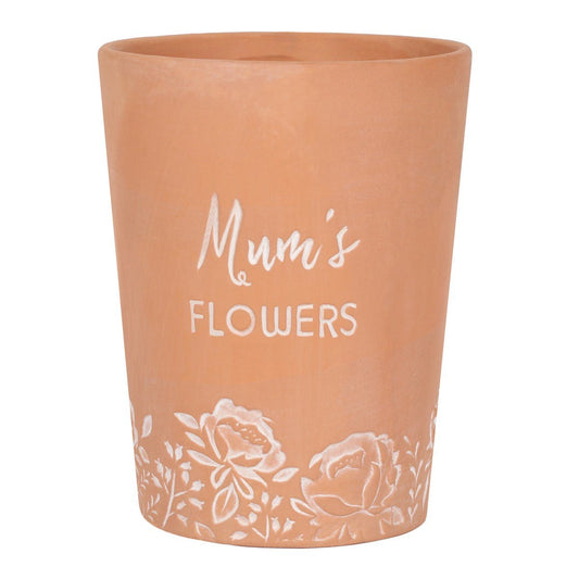 Mum's Flowers Terracotta Plant Pot - Peppy & Sage