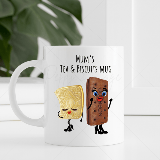 Mum's Tea & Biscuits Mug - Peppy & Sage