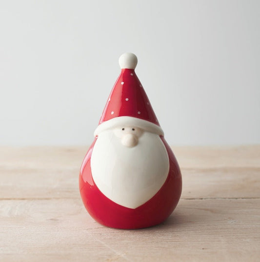 Plump Ceramic Santa Gonk 13.5cm - Peppy & Sage