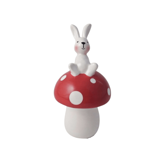 Rabbit Sitting on a Mushroom - Peppy & Sage