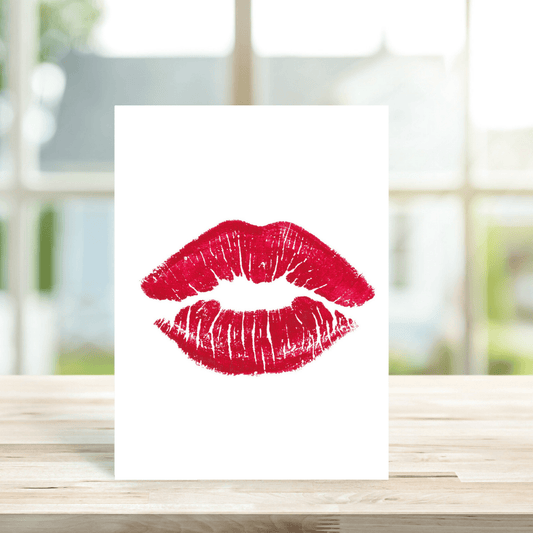 Red Lips Card - Peppy & Sage