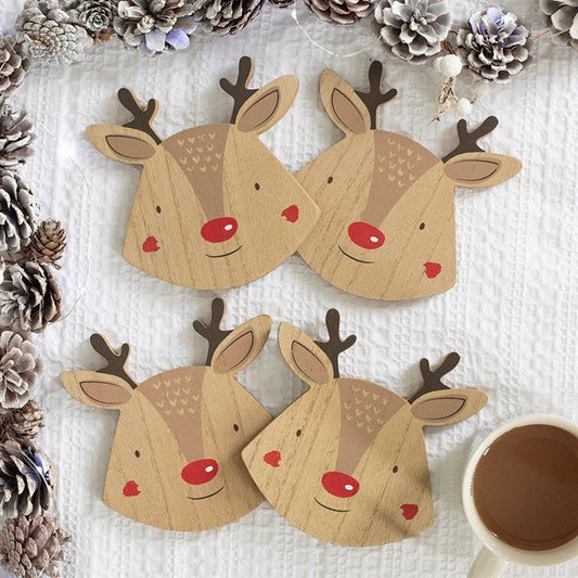 Reindeer Coasters Set of Four - Peppy & Sage