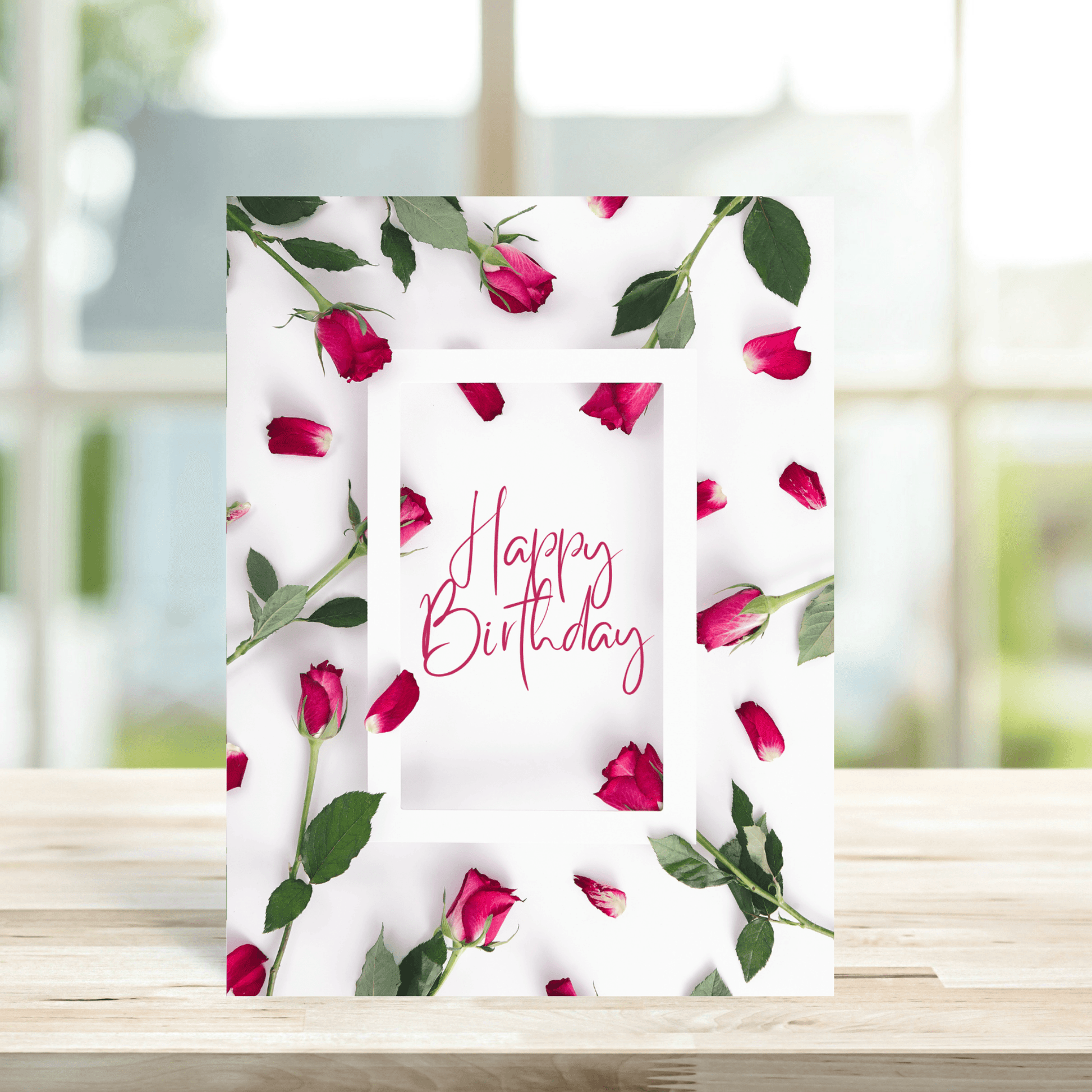 Scattered Roses Birthday Card - Peppy & Sage