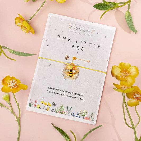 Seeded Poem Card with Bee Bracelet - Peppy & Sage