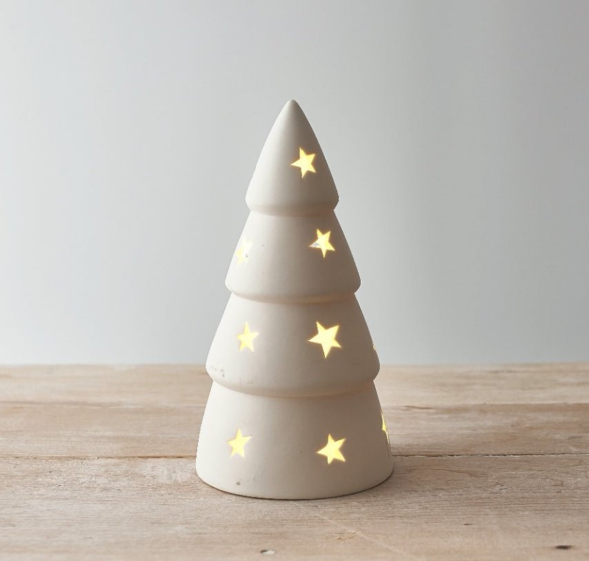 Star Ceramic Christmas Tree With LED's - Peppy & Sage