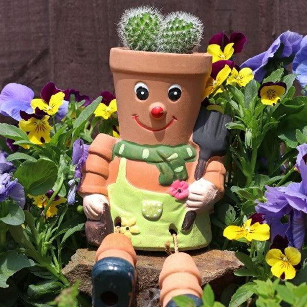 Terracotta Pot Man Planter - Peppy & Sage
