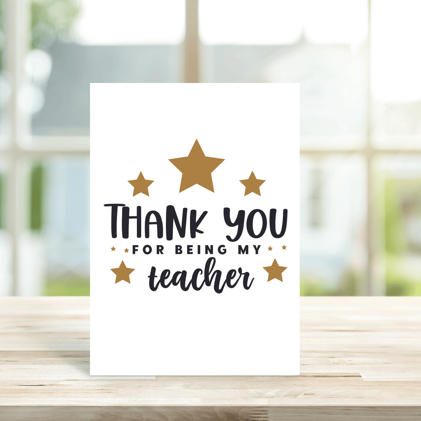 Thank You For Being My Teacher Card - Peppy & Sage