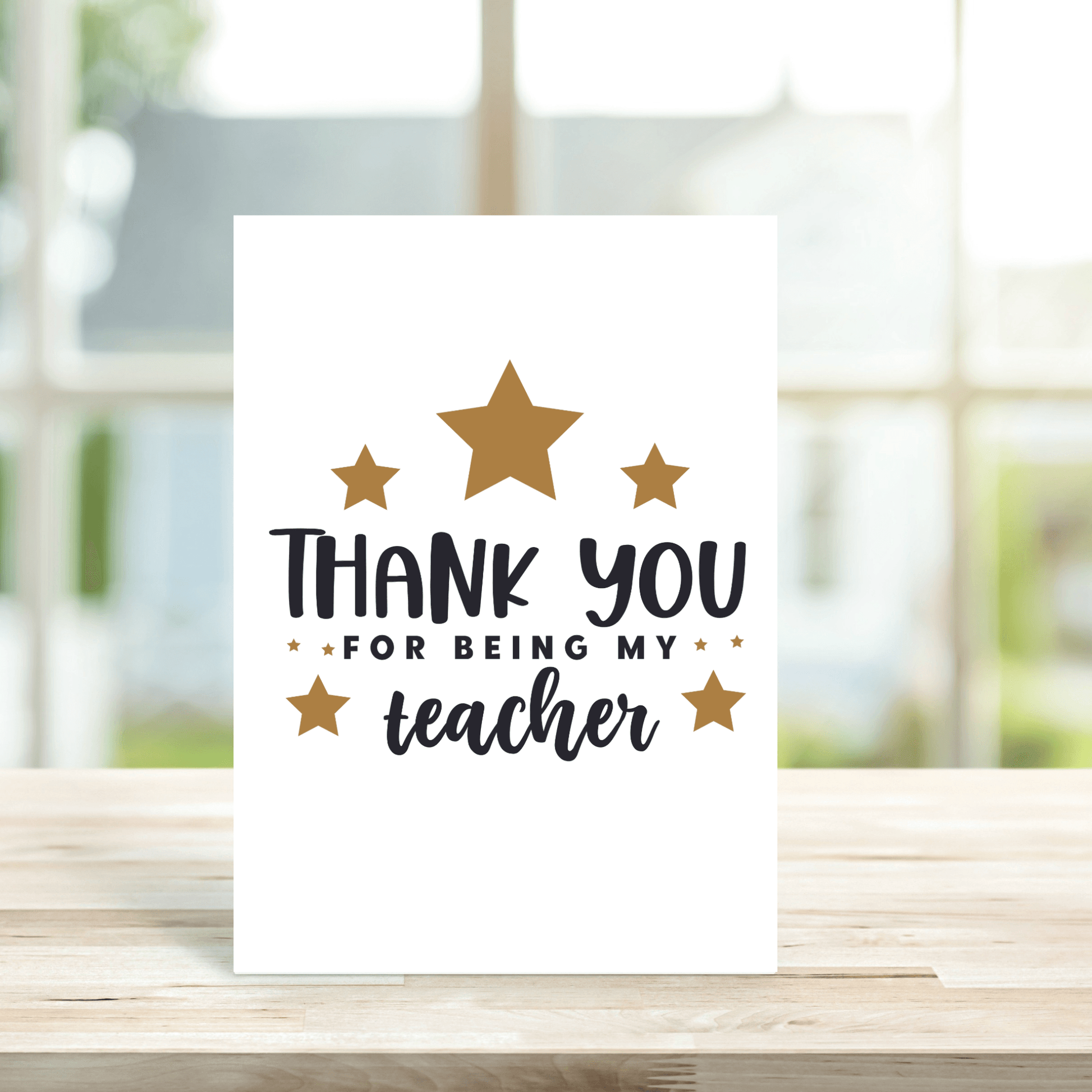 Thank You For Being My Teacher Card - Peppy & Sage