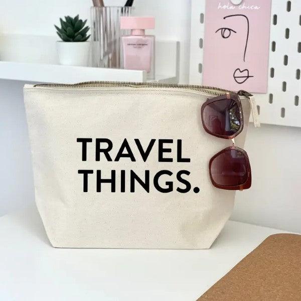 Travel Things ~ Large Zipped Pouch - Peppy & Sage