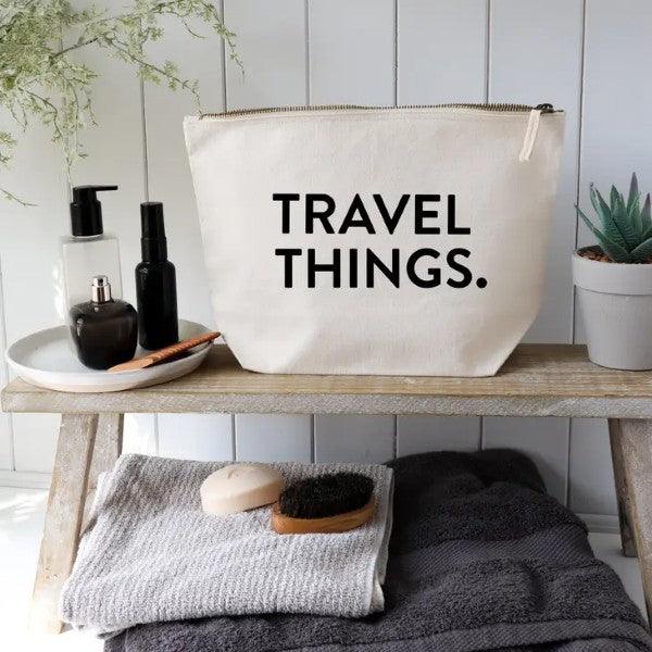 Travel Things ~ Large Zipped Pouch - Peppy & Sage