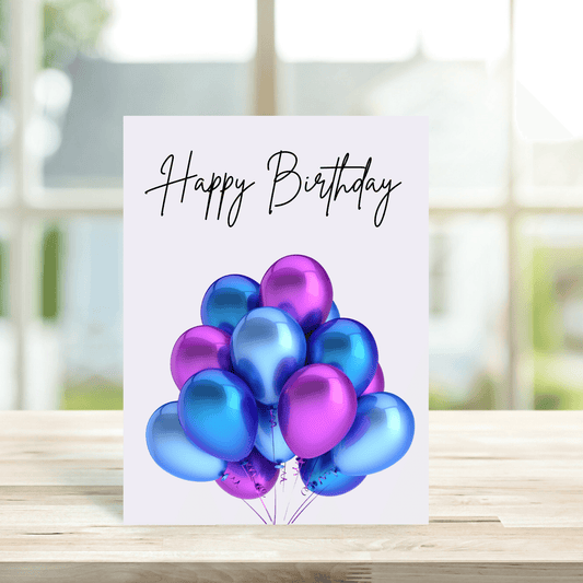 Vibrant Balloons Card - Peppy & Sage