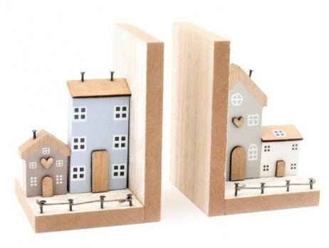 Wooden House and Tree Bookends - Peppy & Sage